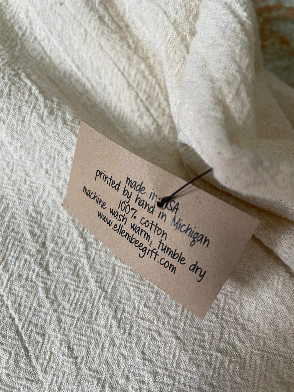 Natural Textured Cotton Towel With Funny Graphic